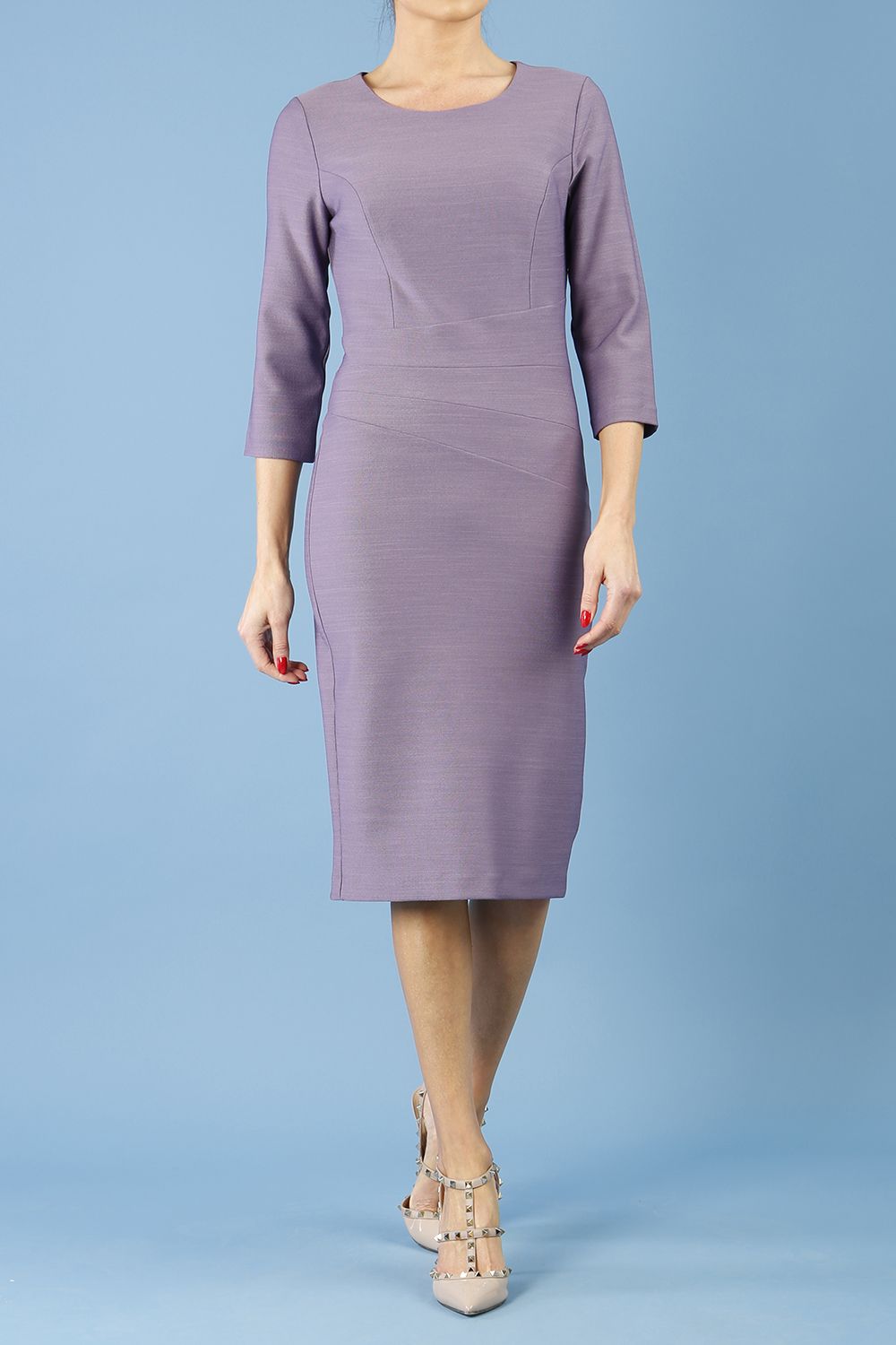 Seed Rosa Pencil Dress in Dusky Lilac – Diva Catwalk, image 9