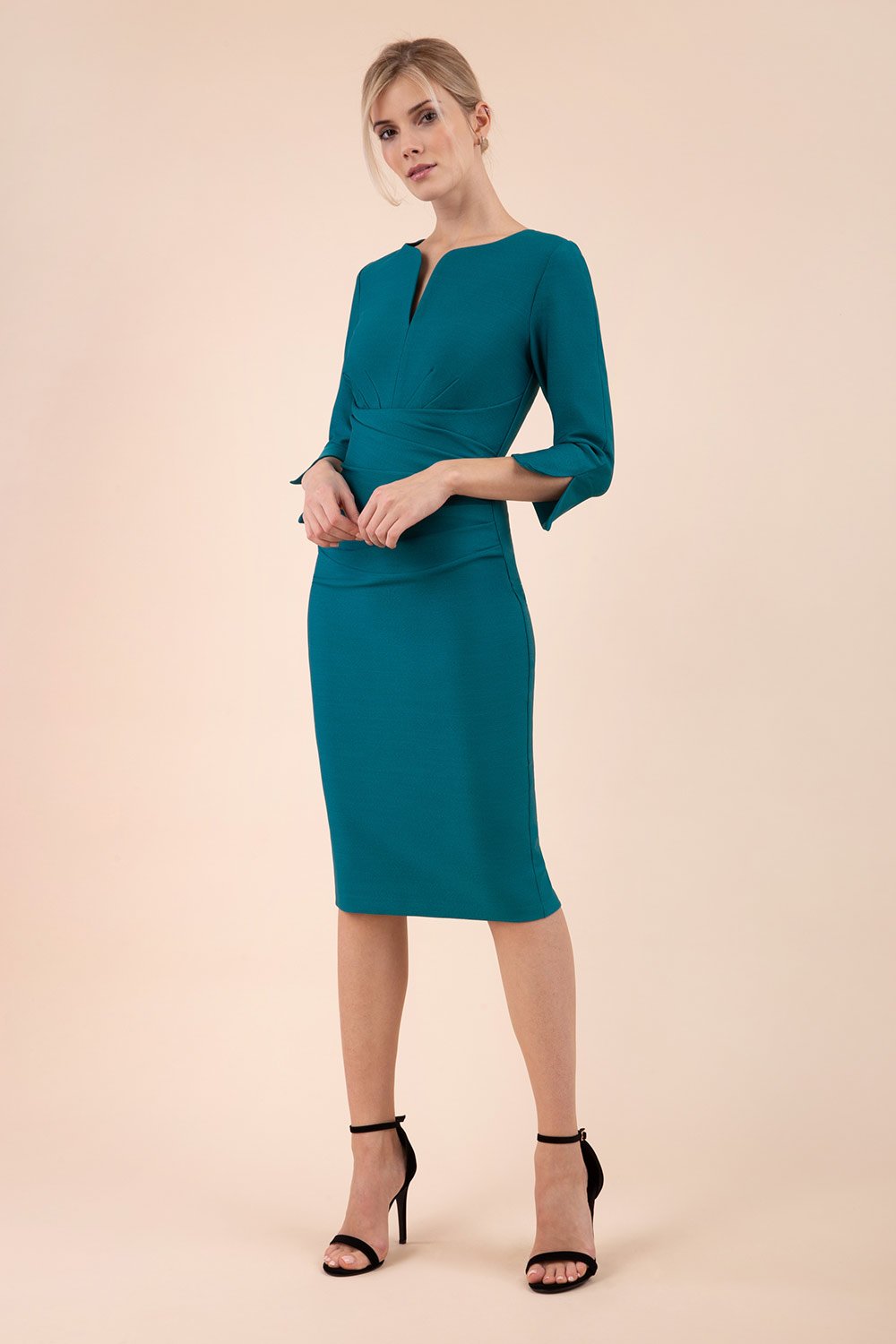 Seed Tuscany Round Neck Pencil Dress – Diva Catwalk, image 5