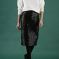 Starlet Stretch Knee Length Sequin Skirt 