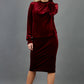 Triste Velvet Pencil Skirt 