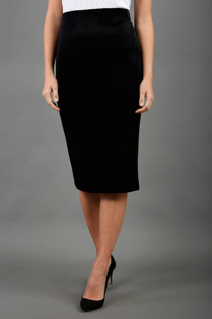 Triste Velvet Pencil Skirt 