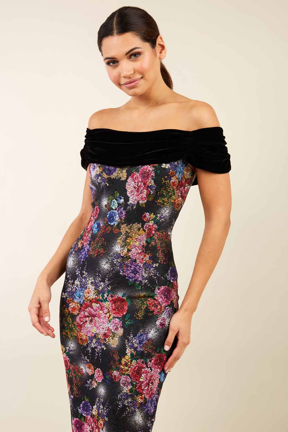 Verdana Matilda Jacquard Dress in Black Matilda Jacquard – Diva Catwalk, image 8
